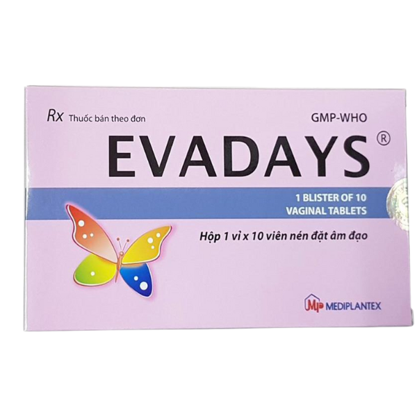 H - Thuốc Evadays Vaginal 500mg Mediplantex điều trị viêm âm đạo
