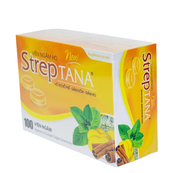 H - Viên ngậm ho Streptana giảm ho và đau rát họng