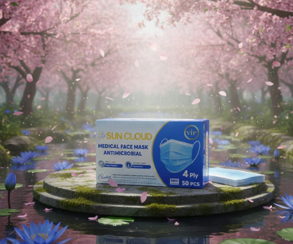 Khẩu trang Suncloud 4 lớp kháng khuẩn 3D (Hộp 50 cái)