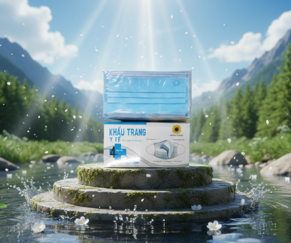 Khẩu trang y tế 4D Hướng Dương giúp bảo vệ sức khỏe (Hộp 50 cái)