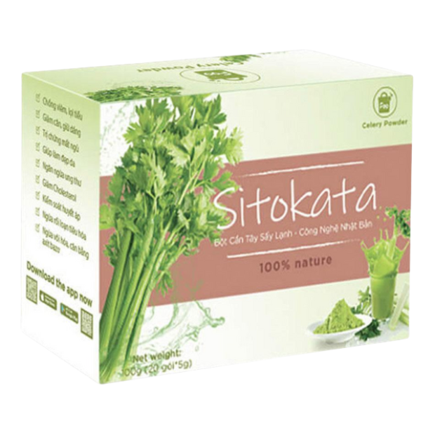 MT - Bột cần tây Sitokata giúp giảm béo, làm giảm mỡ ở má, thúc đẩy chuyển hóa chất béo