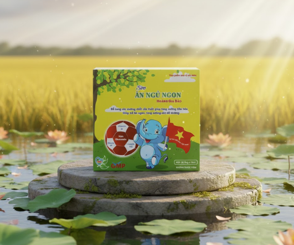 Siro ăn ngủ ngon Hoàng Gia Bảo giúp hệ tiêu hóa của bé khỏe mạnh (Hộp 20 ống x 10ml)