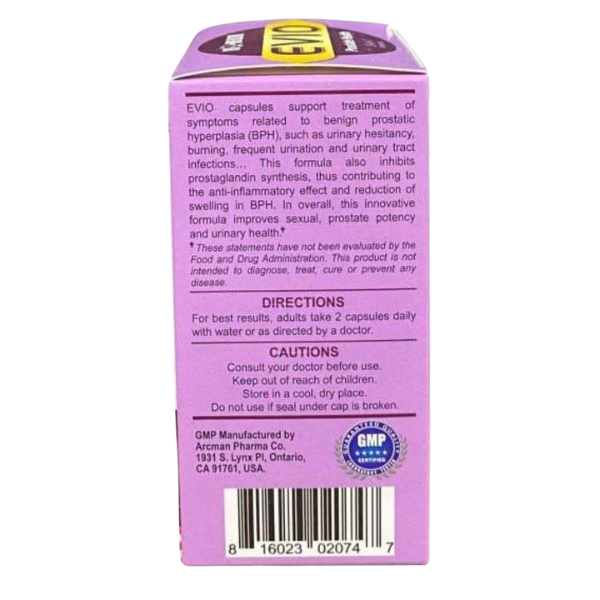 TA - Viên uống Evio hỗ trợ điều trị phì đại tuyến tiền liệt cho nam giới của Mỹ