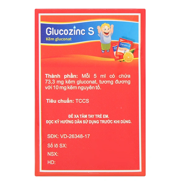 TP - Thuốc Glucozinc S bổ sung kẽm, trị thiếu kẽm