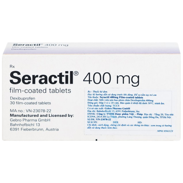 TP - Thuốc Seractil 400mg điều trị viêm xương khớp , đau bụng hành kinh