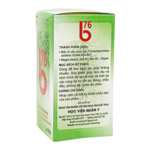 TP - Thuốc bỏng quân đội B76 Học viện Quân Y trị bỏng tốt