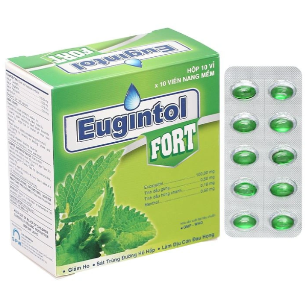 Thuốc Eugintol Fort điều trị các chứng ho do đau họng, sổ mũi, cảm cúm Thuốc Eugintol Fort điều trị các chứng ho do đau họng, sổ mũi, cảm cúm