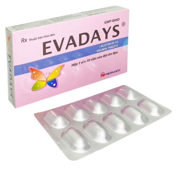 Thuốc Evadays Vaginal 500mg Mediplantex điều trị viêm âm đạo Thuốc Evadays Vaginal 500mg Mediplantex điều trị viêm âm đạo