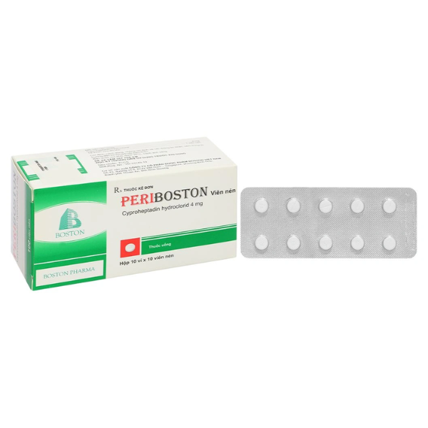 Thuốc Periboston 4mg điều trị dị ứng và ngứa, đau nửa đầu và đau đầu Thuốc Periboston 4mg điều trị dị ứng và ngứa, đau nửa đầu và đau đầu