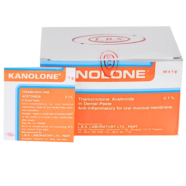 Thuốc bôi Kanolone 1g điều trị các vấn đề về loét miệng, viêm nhiễm trong khoang miệng Thuốc bôi Kanolone 1g điều trị các vấn đề về loét miệng, viêm nhiễm trong khoang miệng