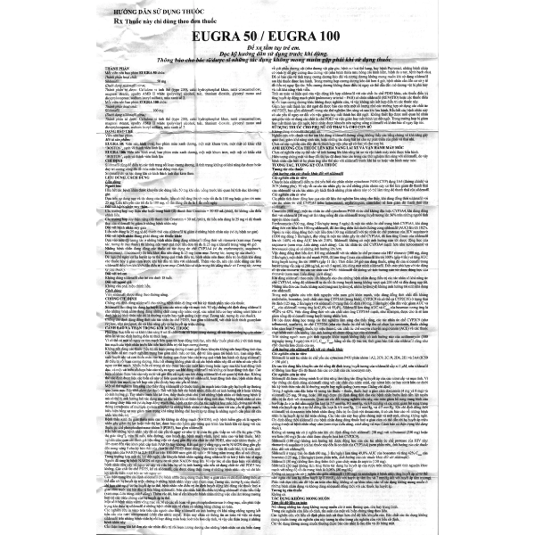 Toa 1 - Thuốc Eugra 50 trị rối loạn cương dương