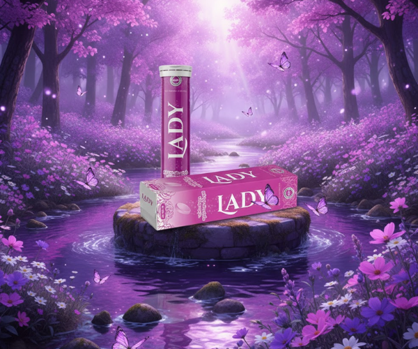 Viên sủi Lady hỗ trợ tăng kích thước vòng 1 (Hộp 1 lọ 20 viên)