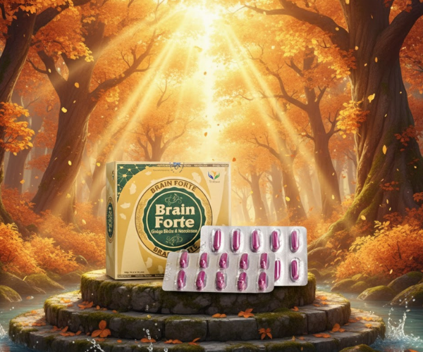 Viên uống Brain Forte GOLD hoạt huyết, tăng cường tuần hoàn máu não (Hộp 10 vỉ x 10 viên)