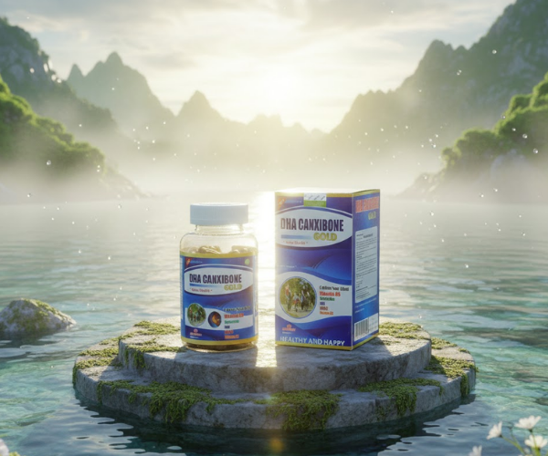 Viên uống DHA Canxibone Gold bổ sung canxi phòng ngừa loãng xương (Hộp 60 viên)