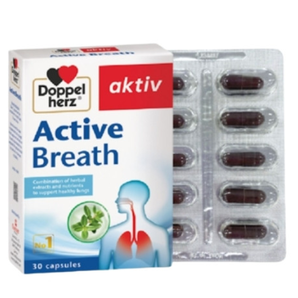 Viên uống Doppelherz Active Breath hỗ trợ tăng cường chức năng và bảo vệ phổi Viên uống Doppelherz Active Breath hỗ trợ tăng cường chức năng và bảo vệ phổi