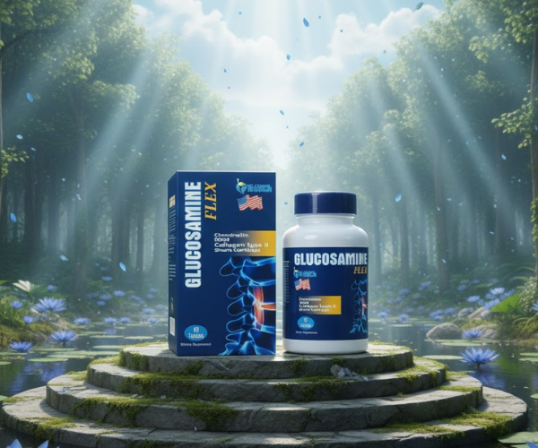 Viên uống Glucosamine Flex Global Pharma bảo vệ và nuôi dưỡng sụn khớp (Hộp 60 viên)