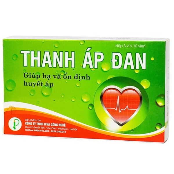 Viên uống Thanh áp đan điều trị hạ huyết áp và giảm mỡ máu Viên uống Thanh áp đan điều trị hạ huyết áp và giảm mỡ máu