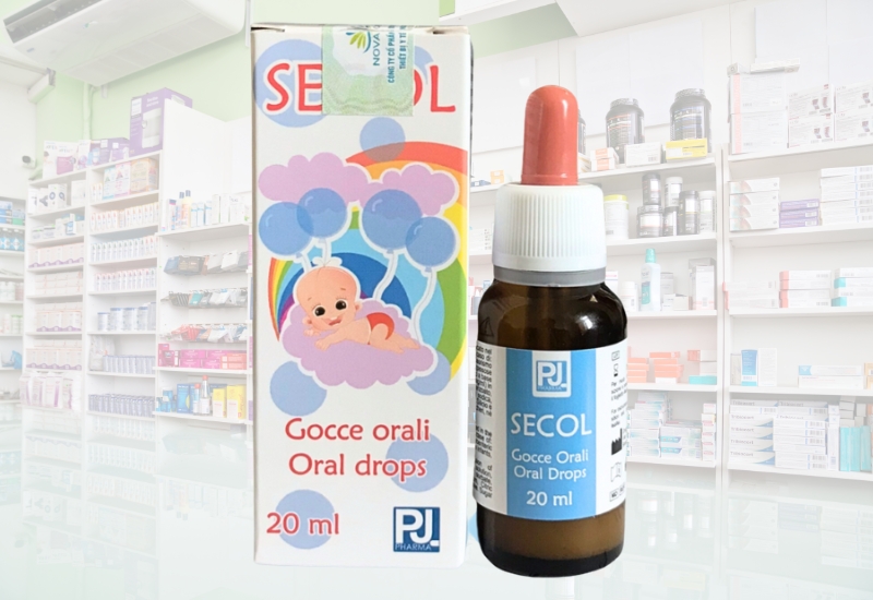 Dung dịch nhỏ miệng Secol hỗ trợ điều trị & phòng ngừa nôn trớ, khó tiêu, đau bụng đầy hơi chai 20ml