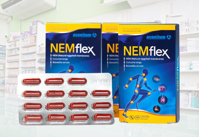 Viên uống Nemflex Aconitum UAB hỗ trợ giảm viêm khớp, giúp khớp vận động linh hoạt hộp 30 viên