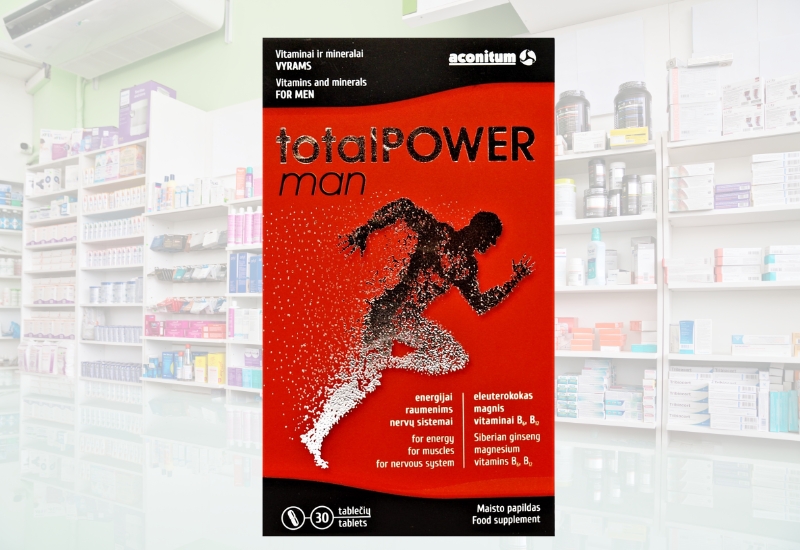 Viên uống Totalpower Man Aconitum cung cấp năng lượng, tăng sinh lực dành cho nam hộp 30 viên