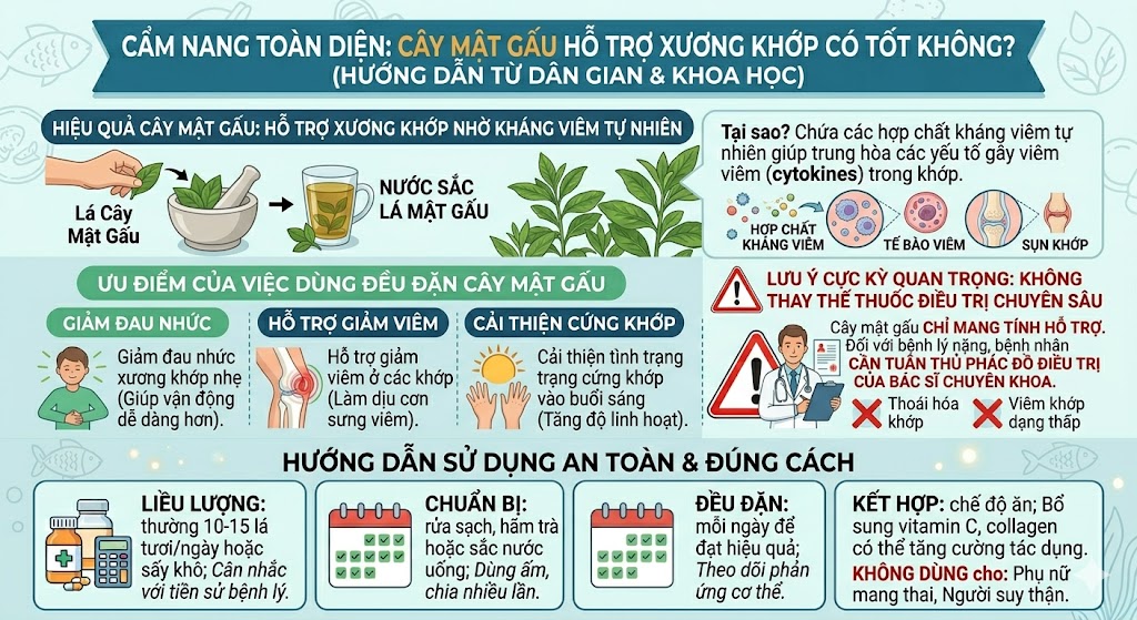 Cây mật gấu chữa xương khớp có tốt không
