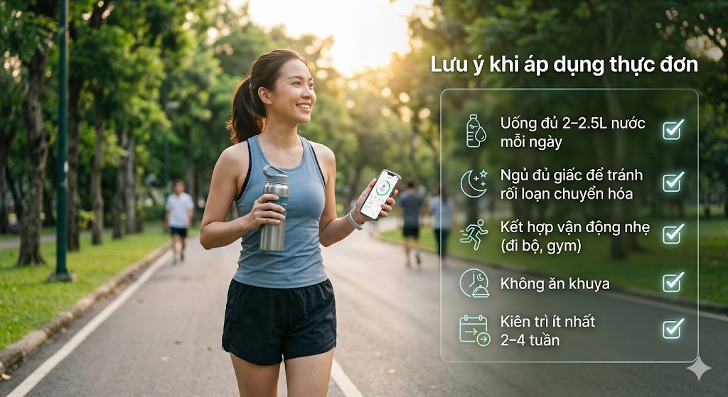 Lưu ý khi áp dụng thực đơn mỗi ngày