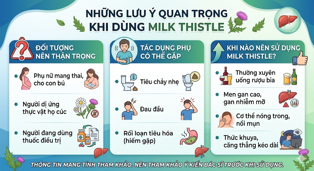 Những lưu ý quan trọng khi dùng Milk Thistle