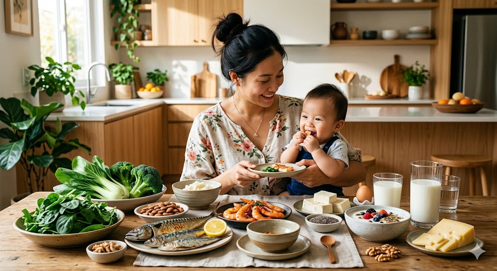 Những thực phẩm giàu canxi cho mẹ sau sinh giúp phục hồi sức khỏe