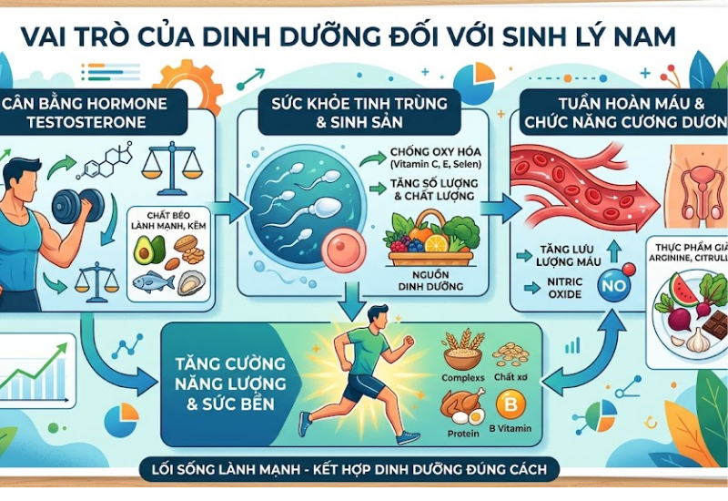 Vai trò của dinh dưỡng đối với sinh lý nam