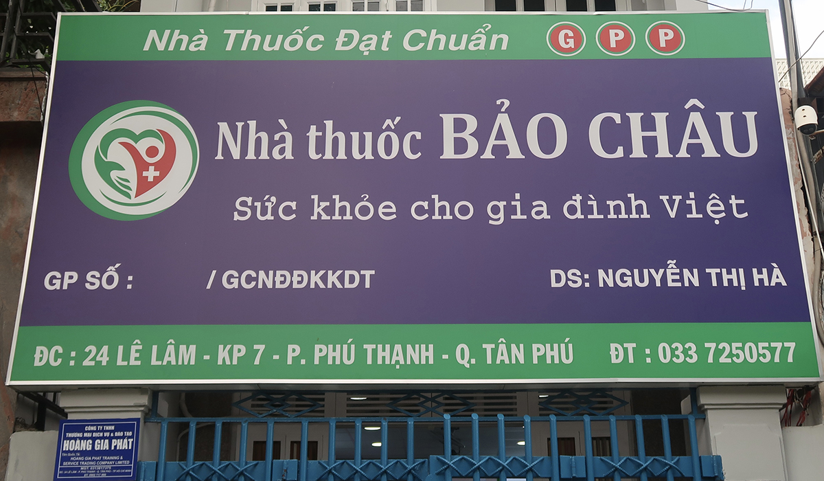 Nhà thuốc Bảo Châu có thông tin hoạt động rõ ràng
