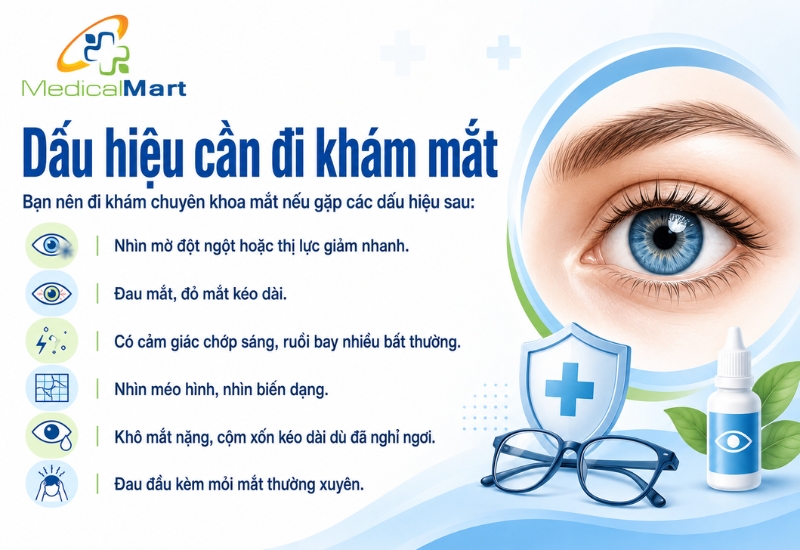 Dấu hiệu cần đi khám mắt thay vì chỉ uống thuốc bổ mắt