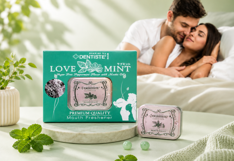 Kẹo ngậm Love Mint Dentiste giúp thơm miệng và hỗ trợ tăng hưng phấn (Hộp 20 viên)
