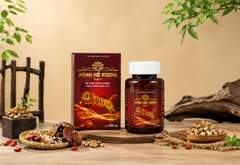 Viên uống Mãnh Hổ Vương Halifa Bạch Liên Đường giúp hỗ trợ bổ thận tráng dương và tăng cường sinh lực phái mạnh (Hộp 1 lọ 150 viên)