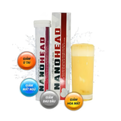 Viên uống sủi tiền đình Nano Head Trường Thọ giúp tăng cường tuần hoàn máu não và giảm các triệu chứng của hội chứng rối loạn tiền đình (Hộp 1 tuýp 20 viên)