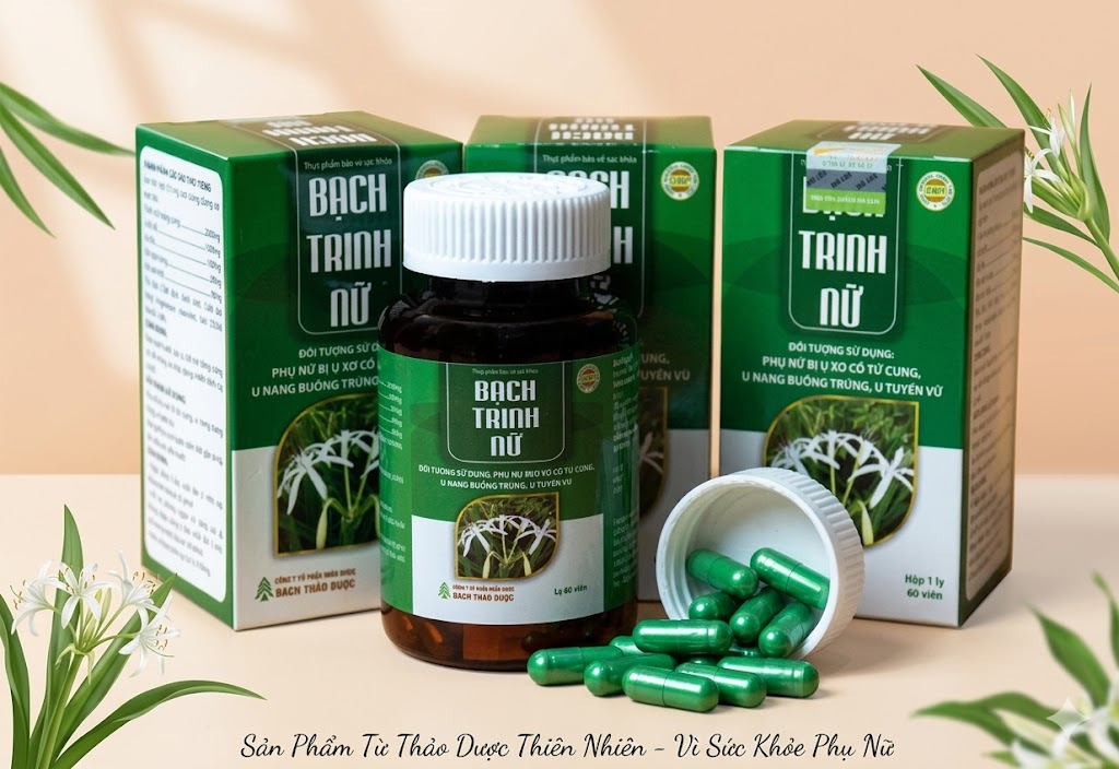 Viên uống Bạch Trinh Nữ Bách Thảo Dược Hỗ Trợ Hoạt Huyết, Tán Ứ, Hỗ Trợ Tăng Cường Sức Đề Kháng (Hộp 60 viên)