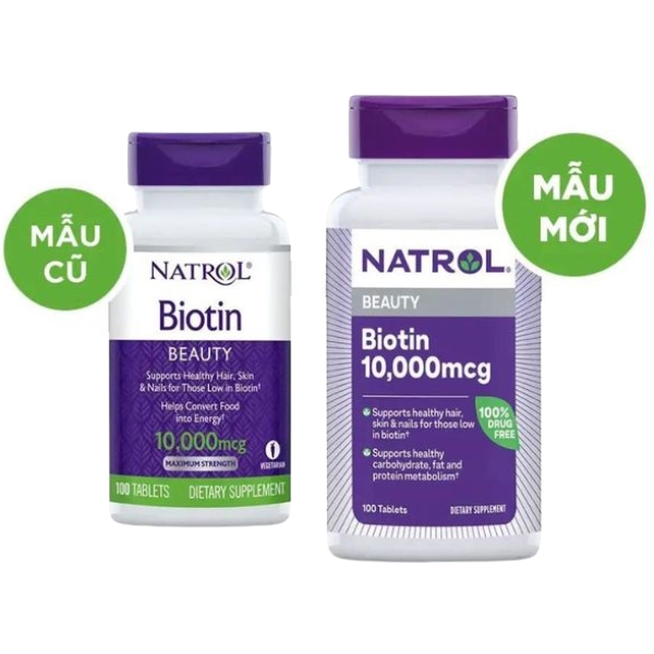 Biotin Beauty Natrol hỗ trợ kích thích mọc tóc, giảm rụng tóc và giúp tóc chắc khỏe (Hộp 100 viên) Vien-uong-Biotin-Beauty-Natrol-ho-tro-kich-thich-moc-toc-giam-rung-toc-va-giup-toc-chac-khoe-hop-100-vien-3