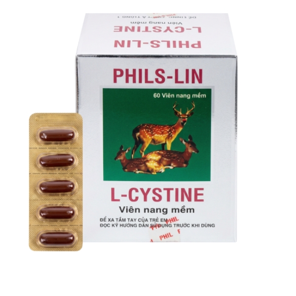 Viên nang mềm L-Cystine 500mg Phils Lin hỗ trợ điều trị viêm da, giảm rụng tóc và giúp móng tóc chắc khỏe (Hộp 12 vỉ x 5 viên) Vien-nang-mem-L-Cystine-500mg-Phils-Lin-ho-tro-dieu-tri-viem-da-giam-rung-toc-va-giup-mong-toc-chac-khoe-hop-12-vi-x-5-vien