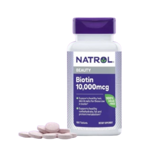 Biotin Beauty Natrol hỗ trợ kích thích mọc tóc, giảm rụng tóc và giúp tóc chắc khỏe (Hộp 100 viên) Vien-uong-Biotin-Beauty-Natrol-ho-tro-kich-thich-moc-toc-giam-rung-toc-va-giup-toc-chac-khoe-hop-100-vien-3