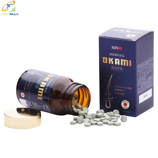 Viên uống giúp tóc chắc khỏe Okami Hỗ trợ bổ sung keratin giúp nuôi dưỡng tóc từ bên trong (Lọ 180 viên) Vien-uong-giup-toc-chac-khoe-Okami-Ho-tro-bo-sung-keratin-giup-nuoi-duong-toc-tu-ben-trong-Lo-180-vien
