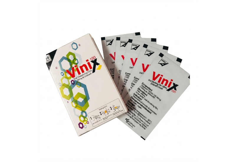 Tem ngậm Vinix 100 điều trị rối loạn cương dương ở nam giới (Hộp 10 phim)