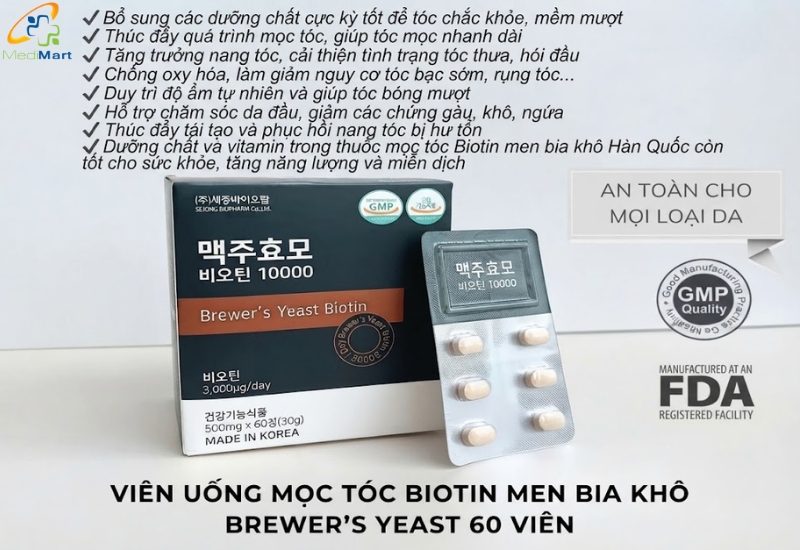 Vien-uong-Biotin-Men-Bia-Kho-Brewers-Yeast-Sejong-Biopharm-ho-tro-giam-rung-toc-Hop-60-vien