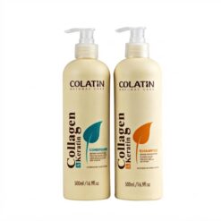 Bộ dầu gội và xả Collagen & Keratin Natural Care Colatin ngăn ngừa gãy rụng, phục hồi tóc hư tổn 1000ml