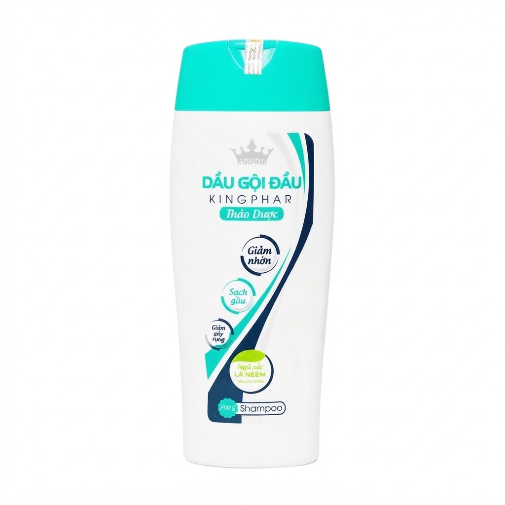 Dầu gội đầu thảo dược Kingphar hỗ trợ làm sạch gàu, giúp tóc chắc khỏe, giảm tình trạng gãy rụng tóc 200g Dầu gội đầu thảo dược Kingphar hỗ trợ làm sạch gàu, giúp tóc chắc khỏe, giảm tình trạng gãy rụng tóc 200g