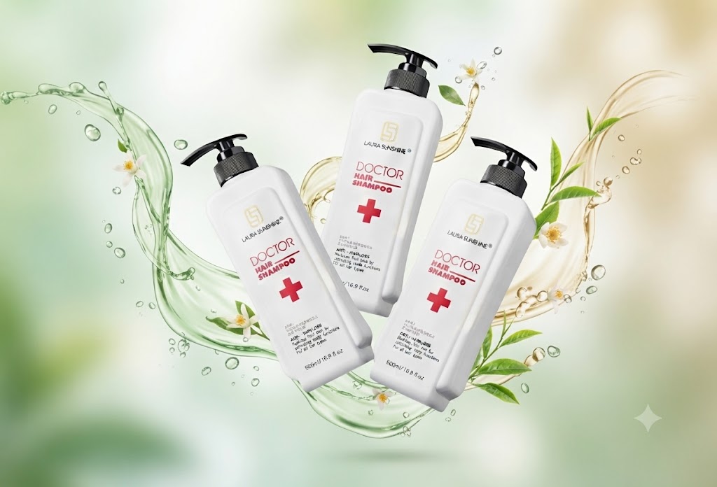 Dầu gội Doctor Hair Shampoo Laura Sunshine giảm rụng tóc, hỗ trợ tóc mọc, khỏe mạnh và bóng mượt hơn chai 500ml