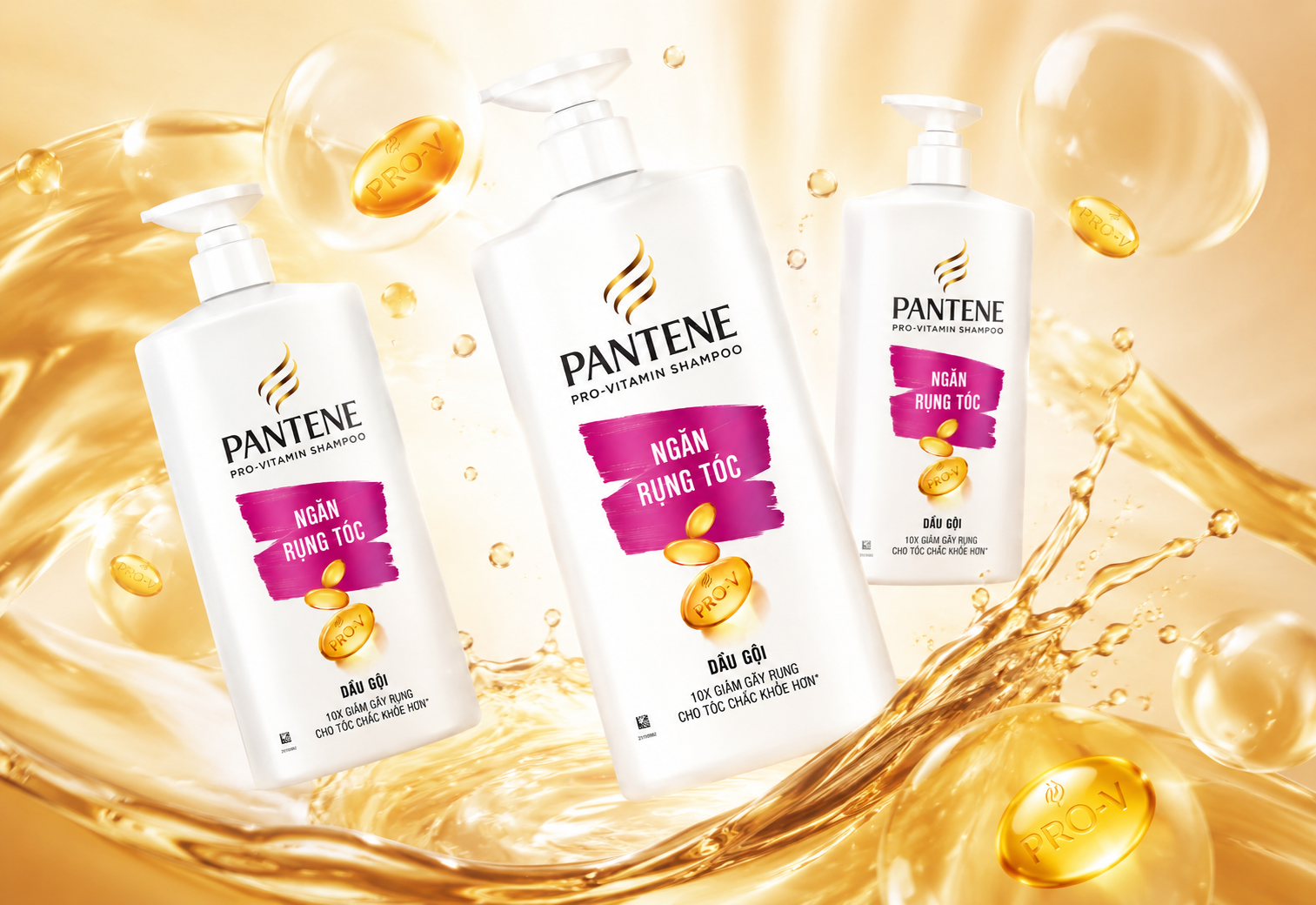 Dầu gội Pro-Vitamin Shampoo Pantene phục hồi sức sống cho mái tóc và ngăn ngừa gãy rụng tóc 900ml