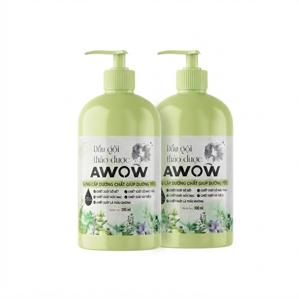 Dầu gội thảo dược Awow giảm rụng tóc, giảm gàu hiệu quả 300ml Dầu gội thảo dược Awow giảm rụng tóc, giảm gàu hiệu quả 300ml