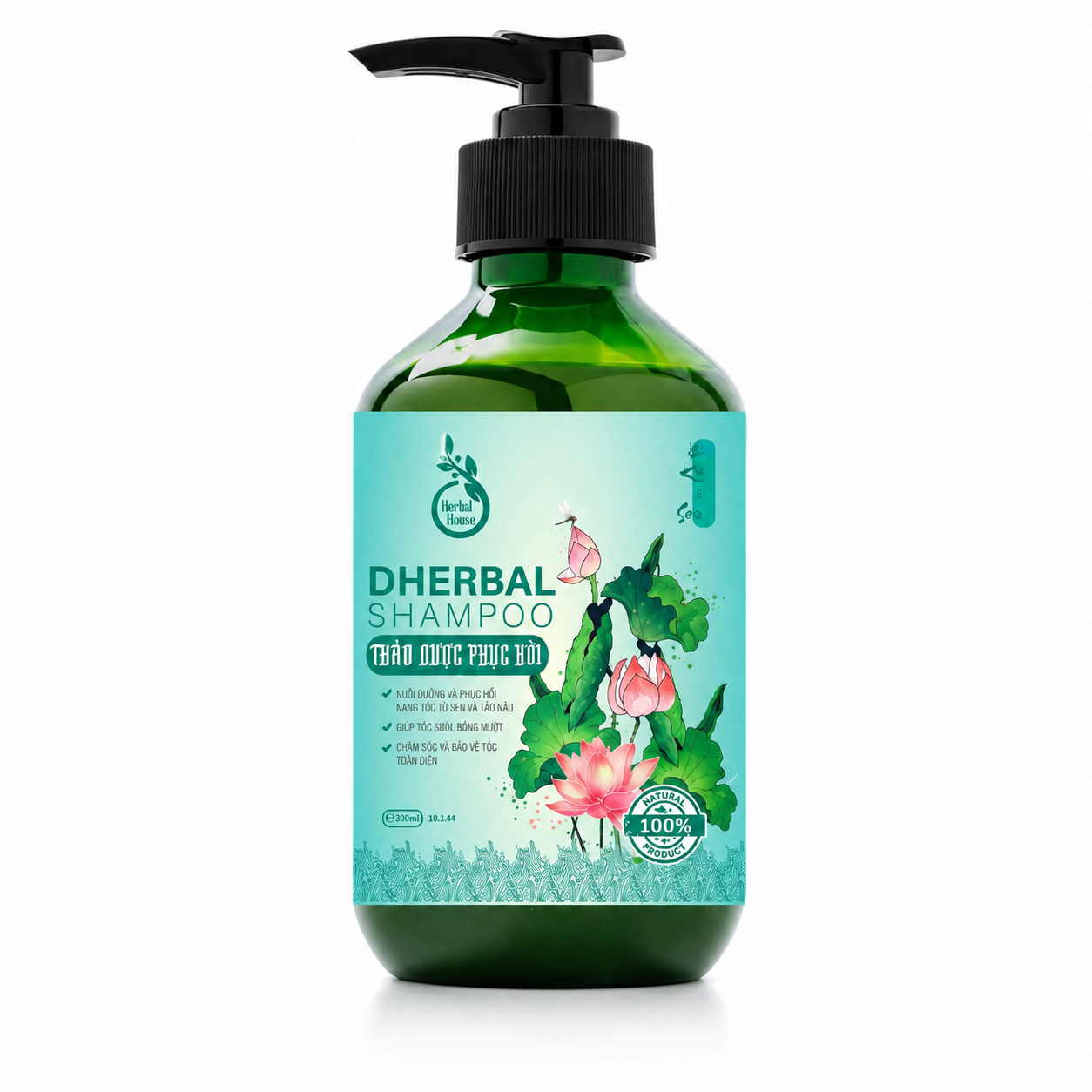 Dầu gội thảo dược Dherbal phục hồi tóc hư tổn, giảm gãy rụng và kích thích mọc tóc 300ml Dầu gội thảo dược Dherbal phục hồi tóc hư tổn, giảm gãy rụng và kích thích mọc tóc 300ml