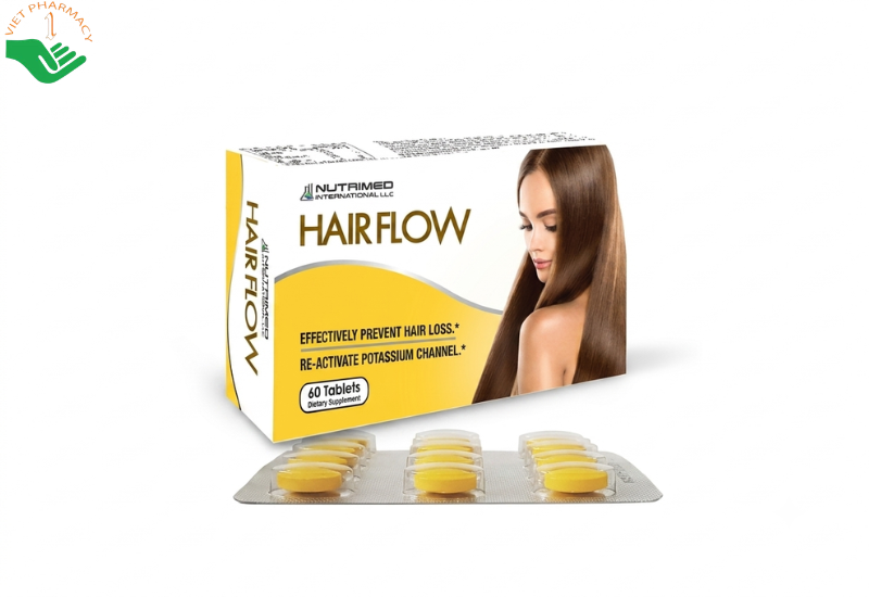 Viên uống mọc tóc Hair Flow giúp ngăn ngừa rụng tóc, kích thích mọc tóc.