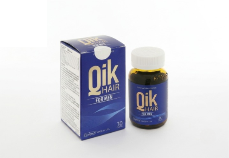 Viên uống mọc tóc Qik Hair For Men bảo vệ da đầu, giảm rụng tóc và kích thích mọc tóc. 