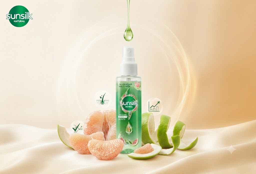 Xịt dưỡng tóc tinh dầu bưởi Natural Sunsilk nuôi dưỡng nang tóc, giảm gãy rụng 100ml